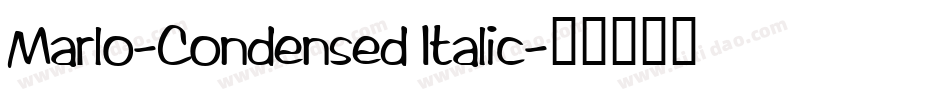 Marlo-Condensed Italic字体转换